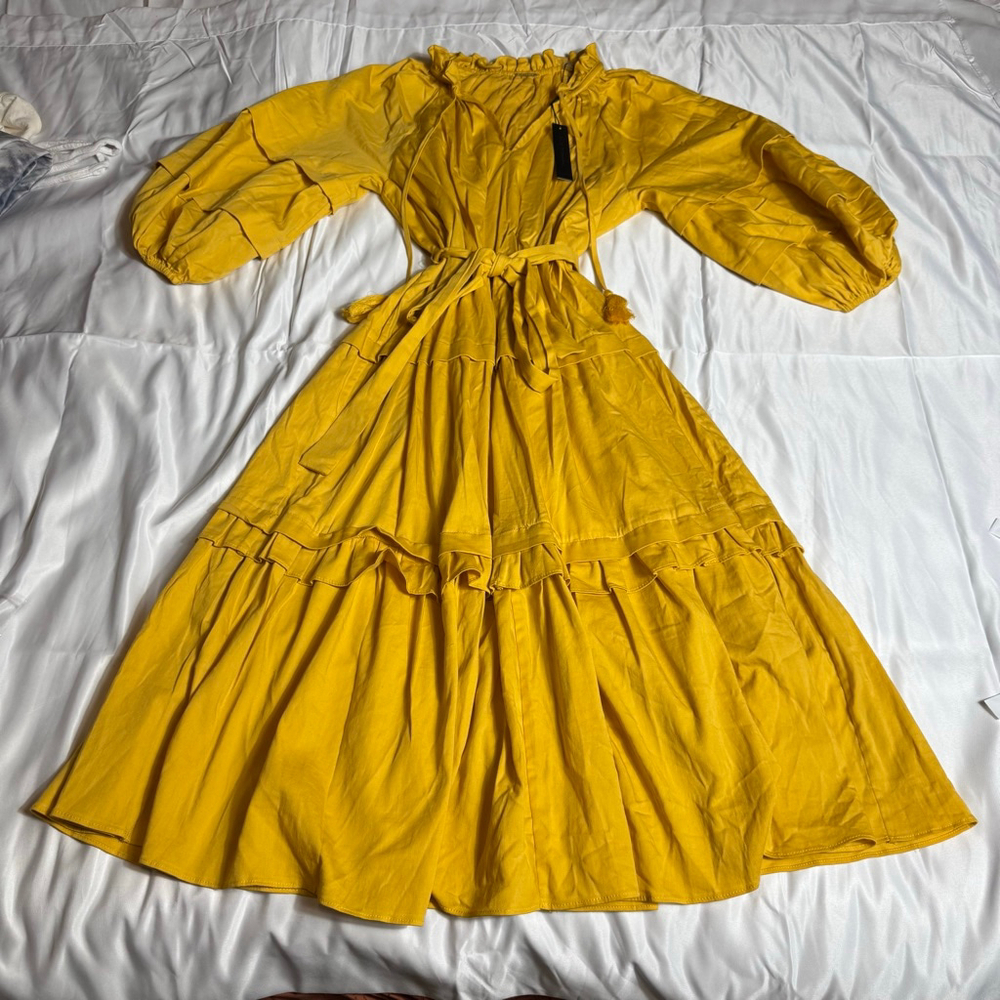 Women's Elie Tahari Yellow Maxi Dress S